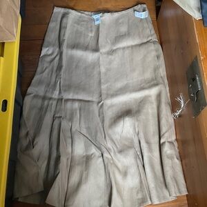 Vintage Talbots Tan Linen Maxiskirt Sz. 16 NWT